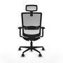 Piqueras Y Crespo Chaise de bureau Haches, Blanc, mécanisme Sincro/Traslack, Accoudoirs 2D