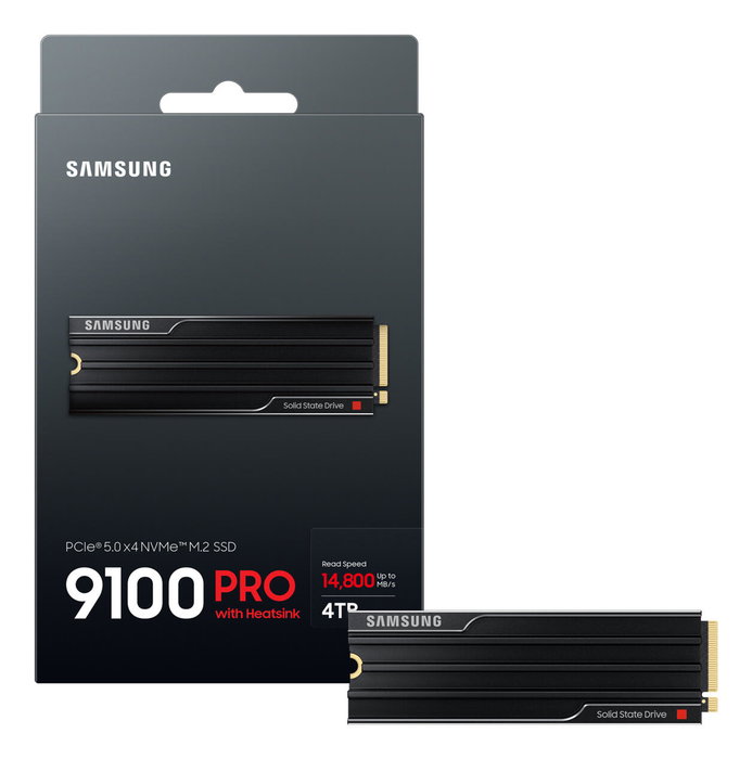 Samsung 9100 PRO NVMe M.2 PCIe 5.0 avec dissipateur 4 To Samsung 9100 PRO NVMe M.2 PCIe 5.0 avec dissipateur 4 To