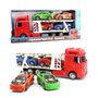Tachan Camion de Courses Heroes de Ciudad avec 4 Voitures - Jouet de Collection - Modèle 1:24 - Pour Enfants 3 ans et plus