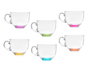 Vivalto Bol Petit-déjeuner en Verre Jumbo Base Couleur Sur 470 ml 13x9x11 cm (Set de 48)