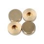 Edm Embellisseur à filetage lisse en laiton poli 12 mm (Pack de 4)