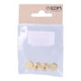 Edm Embellisseur à filetage lisse en laiton poli 12 mm (Pack de 4)