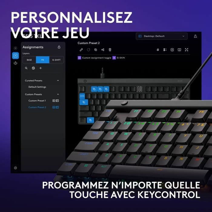 Logitech G G515 TKL Clavier Gamer Mécanique AZERTY Noir