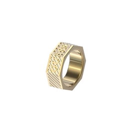 Guess Bague Bond Street JUMR03030JWYG62 Dorée Taille 62