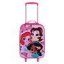 KARACTERMANIA - Maleta trolley 3D Flowers Princesas Disney 52cm - Valise enfant souple à motif 3D Princesses Disney - 52x33x17 cm - Valise cabine avec 2 roues et poignée réglable