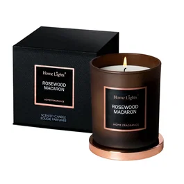 Home Lights Bougie parfumée Rosewood & Macaron 215 g