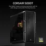 Corsair 5000T Boîtier PC Moyen Tour Noir - Compatible BTF & Project Zero, Refroidissement Optimisé, Panneaux Amovibles, Design Épuré