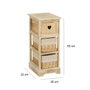 BigBuy Home Caisson à Tiroirs COUNTRY Naturel 26 x 32 x 63 cm