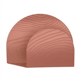 Alessi PU08 - Porte-serviettes décoratif en acier résine marron Veneer, design Patricia Urquiola, pour table moderne