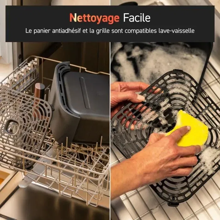 COSORI Friteuse sans huile Turbo Blaze Chef Edition, 6 L, 1725W, 6 programmes, cuisson rapide, noir