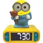 Lexibook Réveil Veilleuse Digital Les Minions 3D Lumineux et Sonore, Écran LCD, Sons et Alarmes, Alimentation Piles - Jaune et Bleu