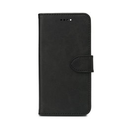 eSTUFF Coque portefeuille WALES en cuir pour iPhone 12 - Noir