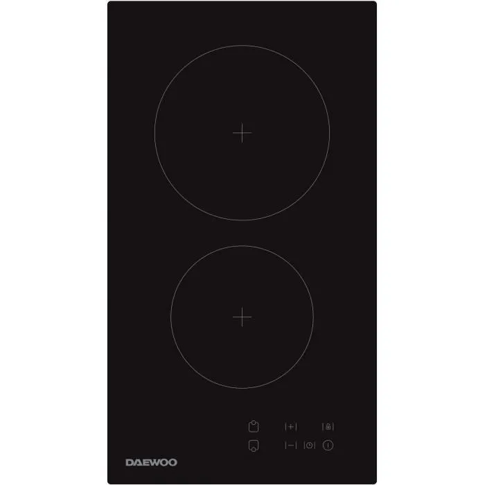 Daewoo BH3VTF19BNM - Plaque de cuisson vitrocéramique encastrable, 2 foyers/3000W, 30 cm, Noir Daewoo BH3VTF19BNM - Plaque de cuisson vitrocéramique encastrable, 2 foyers/3000W, 30 cm, Noir