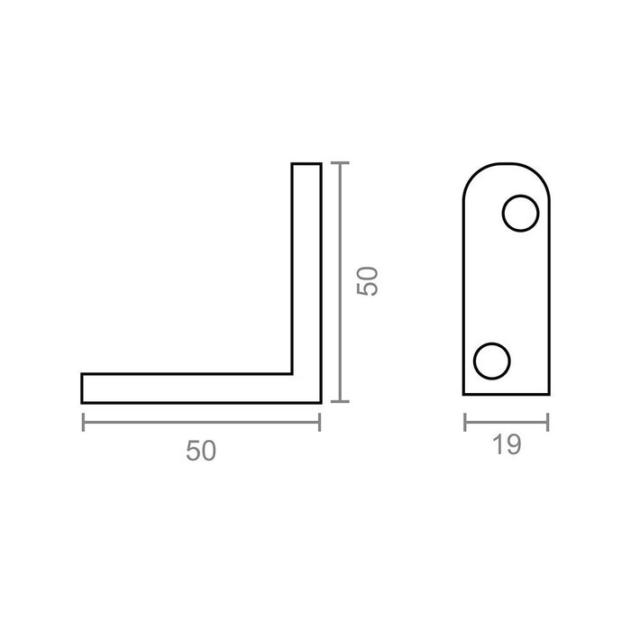 Micel AN01 Angle de renfort en acier avec finition bichromatée 50 x 50 x 19 mm Micel AN01 Angle de renfort en acier avec finition bichromatée 50 x 50 x 19 mm