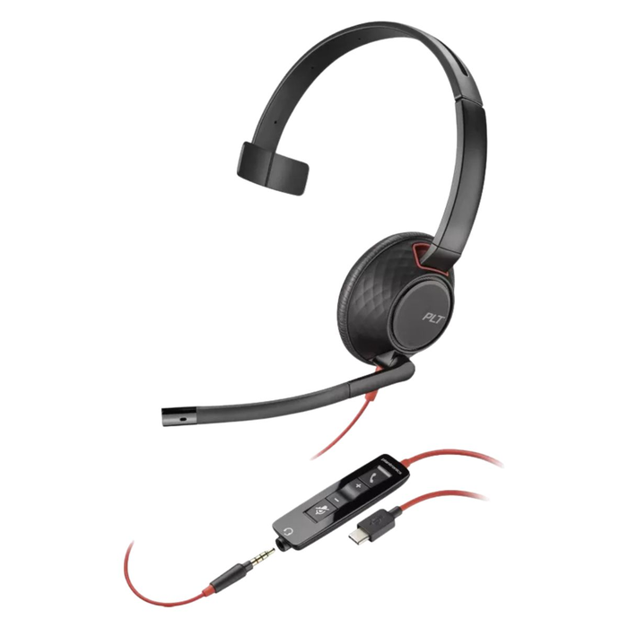Poly (Plantronics) Casque téléphonique Blackwire 5210 Mono USB-C pour Microsoft Teams, Noir, Réf. 8X230A6 Poly (Plantronics) Casque téléphonique Blackwire 5210 Mono USB-C pour Microsoft Teams, Noir, Réf. 8X230A6