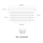 WOLFPACK LINEA PROFESIONAL Embouts en plastique rectangulaires noirs 80x20 mm, lot de 100 unités