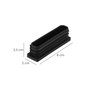 WOLFPACK LINEA PROFESIONAL Embouts en plastique rectangulaires noirs 80x20 mm, lot de 100 unités