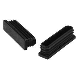 WOLFPACK LINEA PROFESIONAL Embouts en plastique rectangulaires noirs 80x20 mm, lot de 100 unités