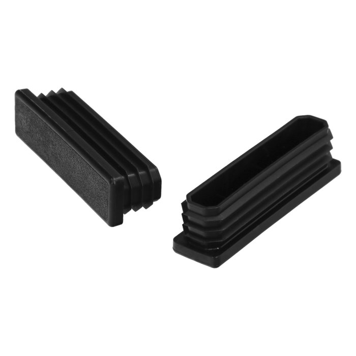 WOLFPACK LINEA PROFESIONAL Embouts en plastique rectangulaires noirs 80x20 mm, lot de 100 unités WOLFPACK LINEA PROFESIONAL Embouts en plastique rectangulaires noirs 80x20 mm, lot de 100 unités