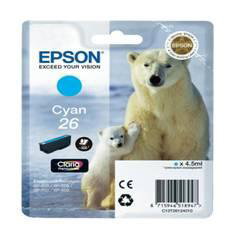 Epson T261240 Cartouche d'encre Cyan 26 pour XP-600/605/700/800