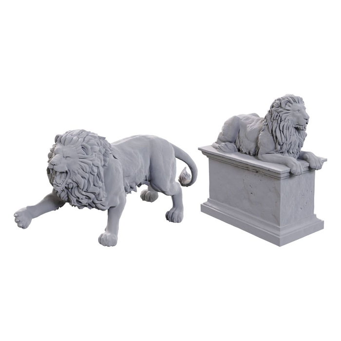 WizKids Deep Cuts Miniatures pack 2 miniatures à peindre Stone Lion WizKids Deep Cuts Miniatures pack 2 miniatures à peindre Stone Lion