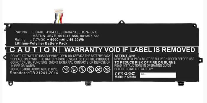 CoreParts Batterie pour HP 43.32Wh 4 Cellules Li-ion 7.6V 5700mAh Noir et Argent CoreParts Batterie pour HP 43.32Wh 4 Cellules Li-ion 7.6V 5700mAh Noir et Argent