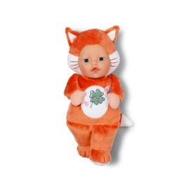 ZAPF CREATION Baby Born Funny Fox - Peluche bébé renard interactive 26 cm avec bras articulés - Lavable - Dès la naissance