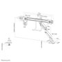 Neomounts Support de bureau double NM-D775DXBLACK Noir pour 2 écrans jusqu'à 32" (81 cm), inclinaison, rotation, pivot, ajustable en hauteur, VESA 100x100