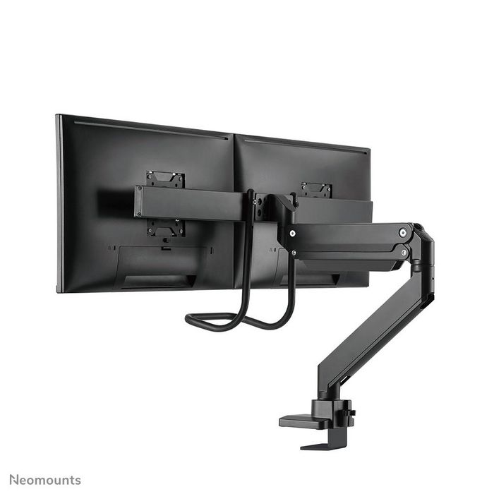 Neomounts Support de bureau double NM-D775DXBLACK Noir pour 2 écrans jusqu'à 32" (81 cm), inclinaison, rotation, pivot, ajustable en hauteur, VESA 100x100