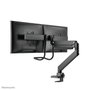 Neomounts Support de bureau double NM-D775DXBLACK Noir pour 2 écrans jusqu'à 32" (81 cm), inclinaison, rotation, pivot, ajustable en hauteur, VESA 100x100