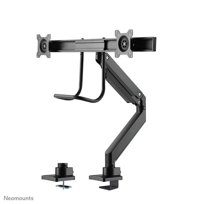 Neomounts Support de bureau double NM-D775DXBLACK Noir pour 2 écrans jusqu'à 32" (81 cm), inclinaison, rotation, pivot, ajustable en hauteur, VESA 100x100
