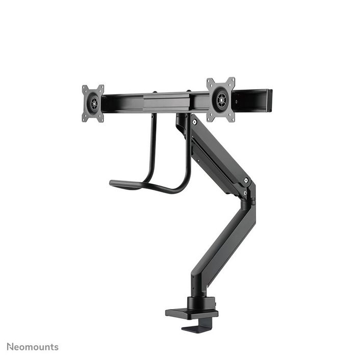 Neomounts Support de bureau double NM-D775DXBLACK Noir pour 2 écrans jusqu'à 32" (81 cm), inclinaison, rotation, pivot, ajustable en hauteur, VESA 100x100