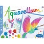 Sentosphere Aquarellum Junior Oiseaux du Paradis - Peinture aquarelle kit enfant 6 ans - 5 couleurs sertissage papier vélin - Activité artistique éducative