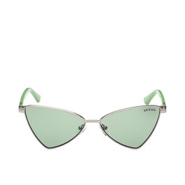 Guess Gafas GU8286 08N Lunettes de Soleil Femme Géométrique Monture Argentée Verre Vert Métal 135mm