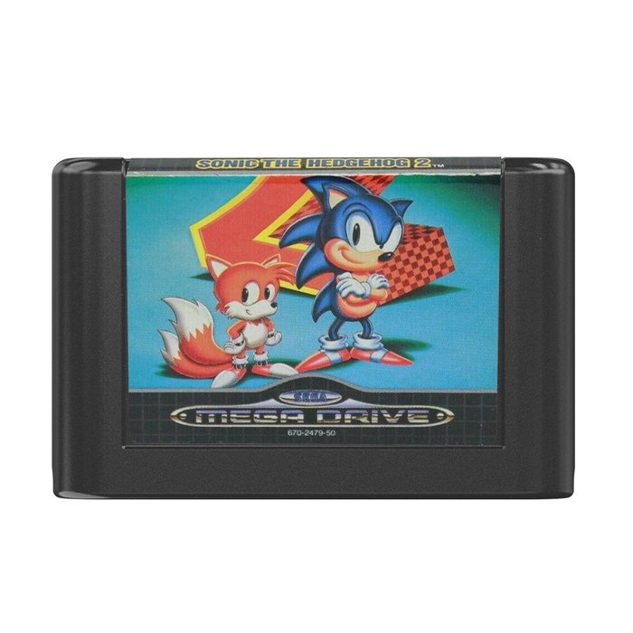 Console Heroes - Diorama Mega Drive Sonic The Hedgehog 2 - Jeu Sega Genesis - Cartouche s'ouvrant en diorama - À partir de 8 ans