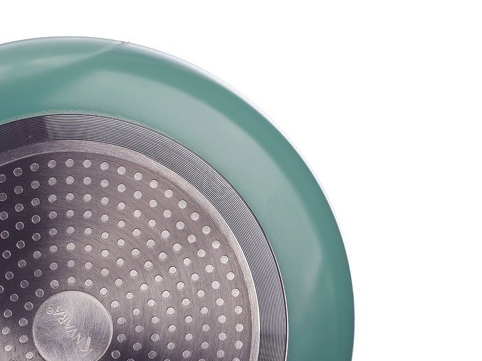 Kinvara Poêle à Induction Antiadhésive Aluminium Pression 28 cm Argent (Set de 6)