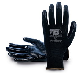 IGARTEX 700NG2P Gant de protection sans couture en polyester avec revêtement nitrile noir paume Taille XL/10 Norme EN 388