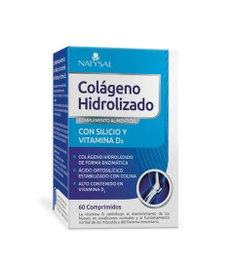 NATYSAL Colágeno Hidrolizado con silicio y vit. D3, 60 comprimés