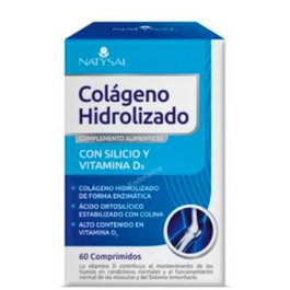 NATYSAL Collagène Hydrolysé avec Silicium et Vitamine D3, 60 comprimés