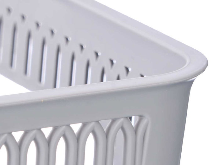 Kipit Boîte Support Extensible Petit Assortiment Couleurs 28x11x16 cm Plastique Beige Gris Vert (Set de 24)