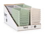 Kipit Boîte Support Extensible Petit Assortiment Couleurs 28x11x16 cm Plastique Beige Gris Vert (Set de 24)