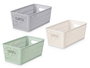 Kipit Boîte Support Extensible Petit Assortiment Couleurs 28x11x16 cm Plastique Beige Gris Vert (Set de 24)