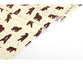 Dailylike Tissu coton Grizzly Bear 30C 1,10m x 3m