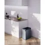 Curver Poubelle de Tri Verto 54 Litres Bleu Perle pour Cuisine - Récupérateur de Déchets avec Couvercle