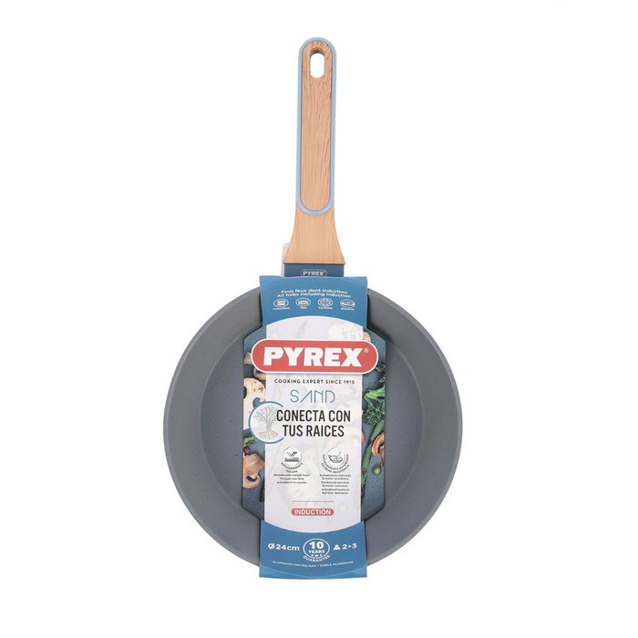 Pyrex Poêle en Aluminium Forgé Sand 24 cm Bleu Brillant (5 Unités)