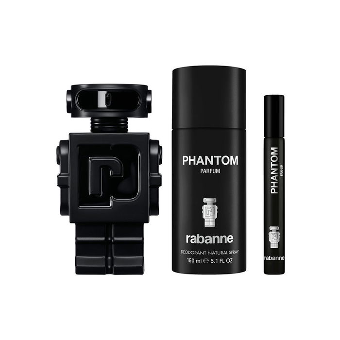 Rabanne Coffret Parfum Phantom Homme Eau de Parfum 100ml + Déodorant 150ml + Eau de Parfum 10ml Rabanne Coffret Parfum Phantom Homme Eau de Parfum 100ml + Déodorant 150ml + Eau de Parfum 10ml