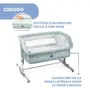 Chicco Next2Me Dream Sage - Berceau cododo avec ouverture à une main, mode fixe et bercage, lit de couchage pour bébé