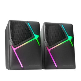 Mars Gaming MS-H Enceintes RGB Noir - 10W USB + Jack 3.5mm
