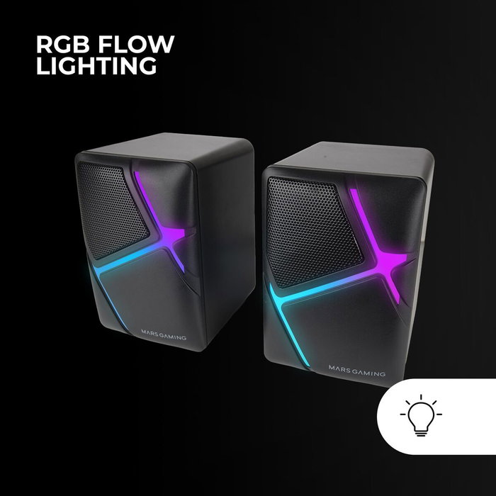 Haut-parleurs de PC Mars Gaming MS-H Blanc Noir 4 W