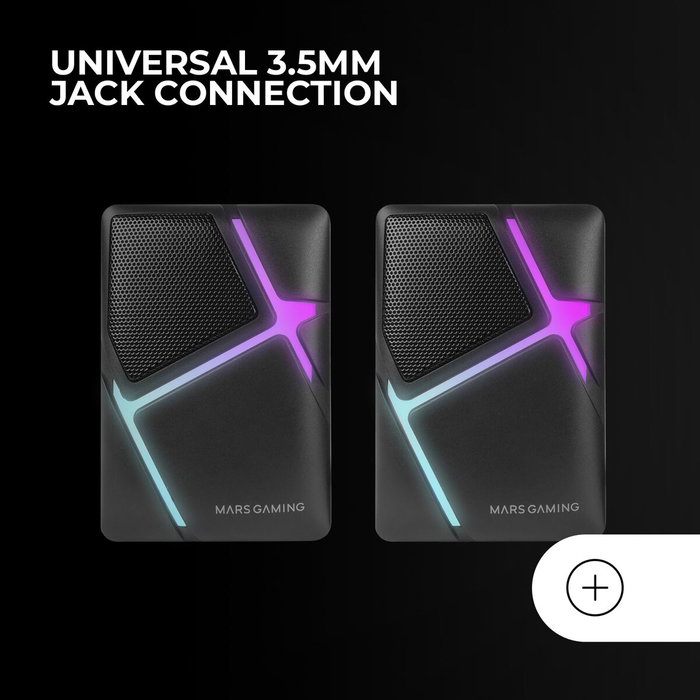 Haut-parleurs de PC Mars Gaming MS-H Blanc Noir 4 W